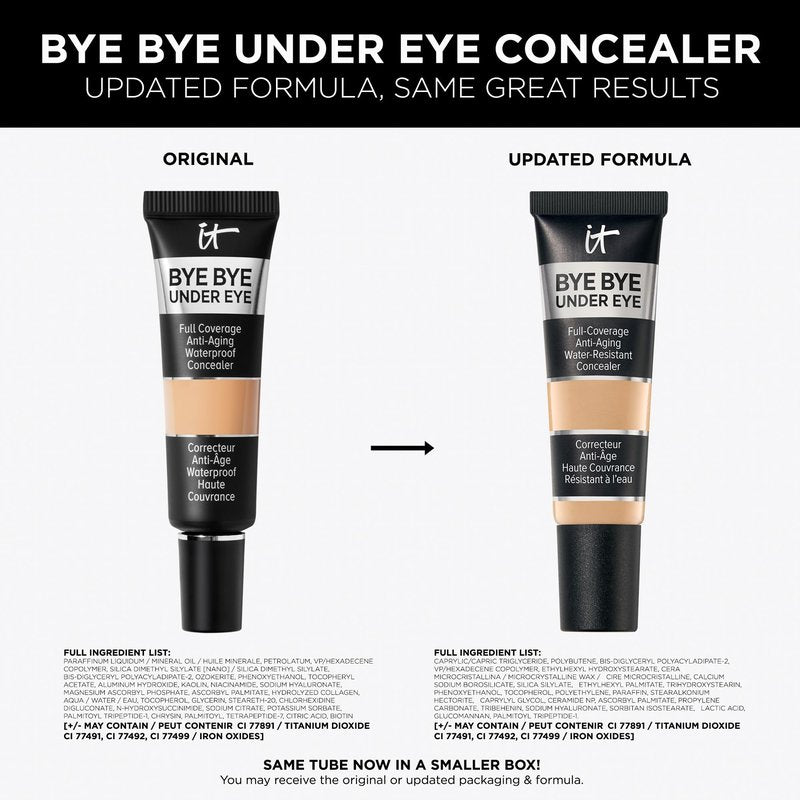 IT Cosmetics Bye Bye Under Eye Concealer (Medium Amber) - Waterproof, Full Coverage Brightening Concealer For Dark Circles, Fine Lines, Redness & Discoloration, Anti-Aging, 24H Wear - 0.4 fl oz