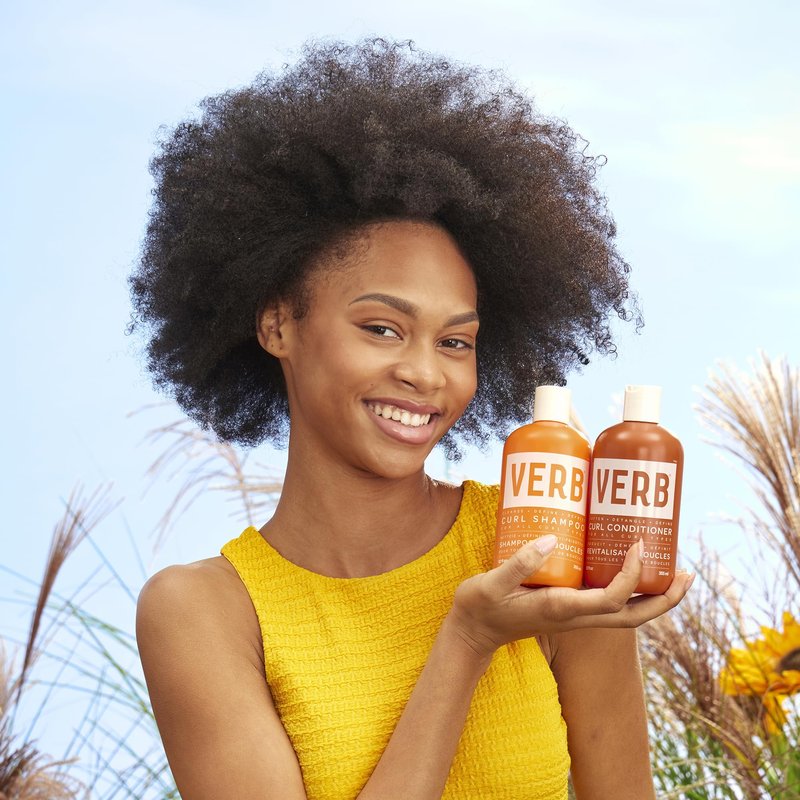 VERB Curl Shampoo + Conditioner Duo, 32 fl oz - Cleanse and Smooth - Frizz Control + Definition- Vegan, No Parabens or Harmful Sulfates