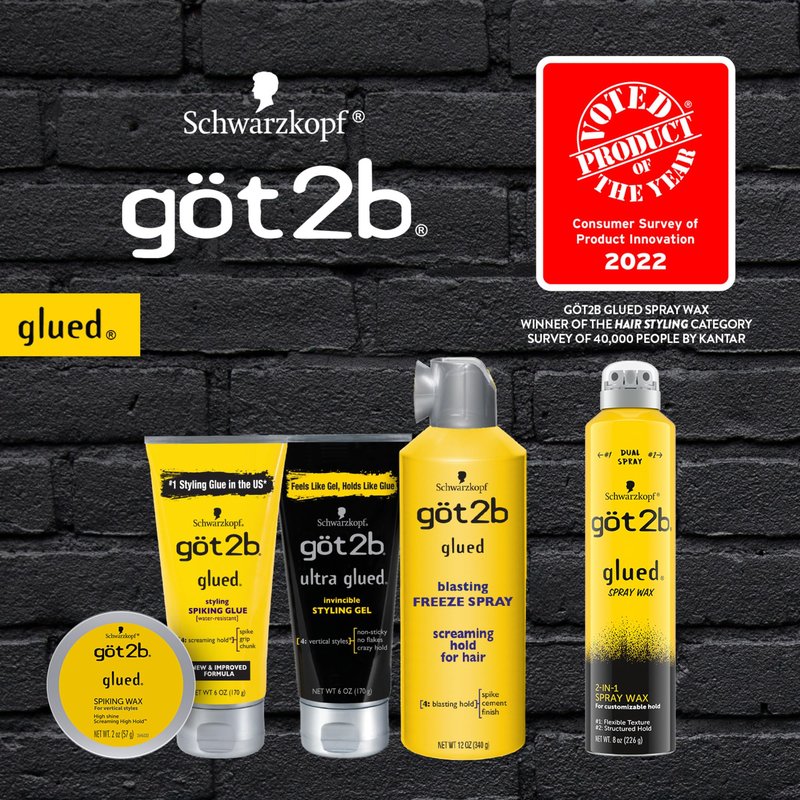 Got2b Glued Blasting Freeze Hairspray, 12 oz, Pack of 2