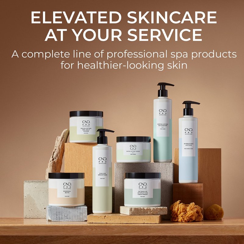 CND Pro Skincare Mineral Bath for Feet, Avocado Oil, Vitamin E, and Shea Butter, Natural Vegan Formula, 18 Fl Oz