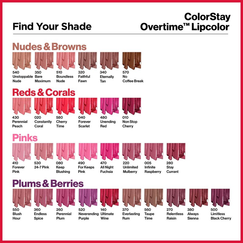 REVLON Liquid Lipstick with Clear Lip Gloss, ColorStay Face Makeup, Overtime Lipcolor, Dual Ended with Vitamin E in Pink, For Keeps Pink (490), 0.07 Oz