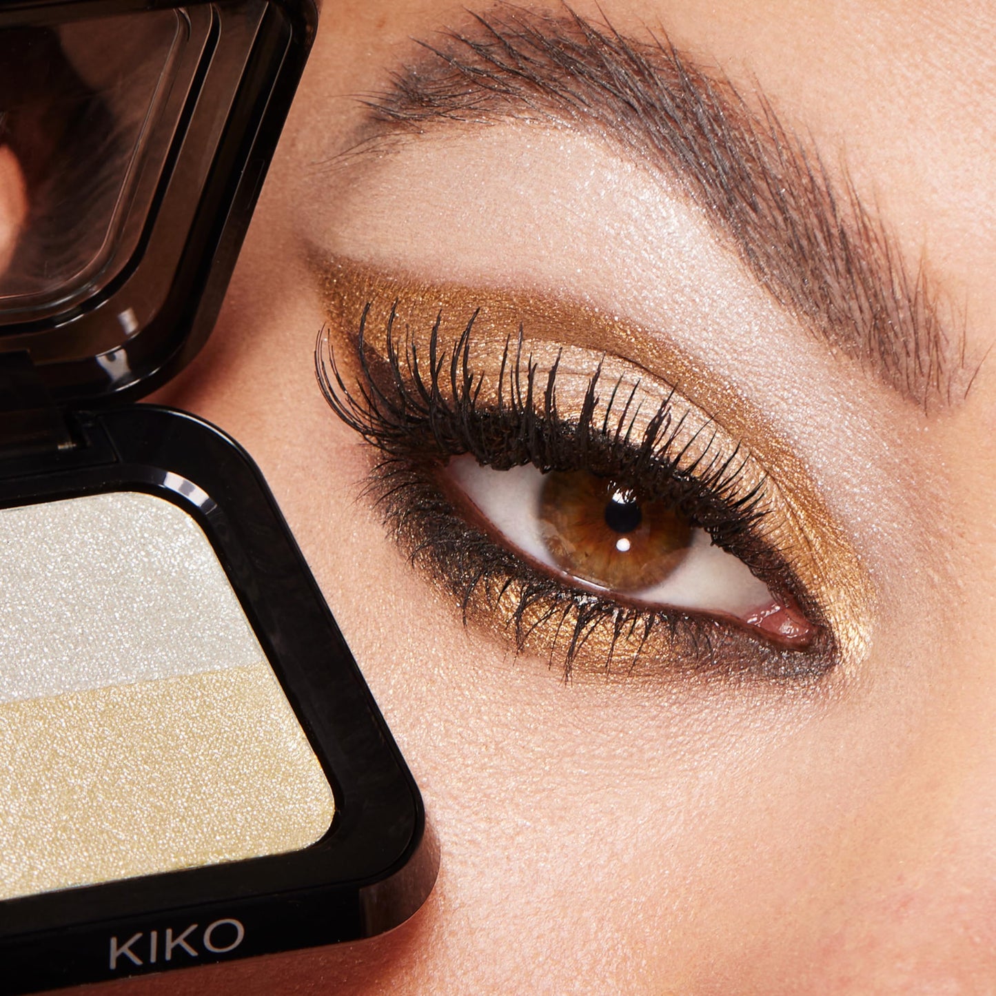 Kiko Milano Bright Duo Eyeshadow 01, Duo Eyeshadow With Rich, Intense Colour Payoff