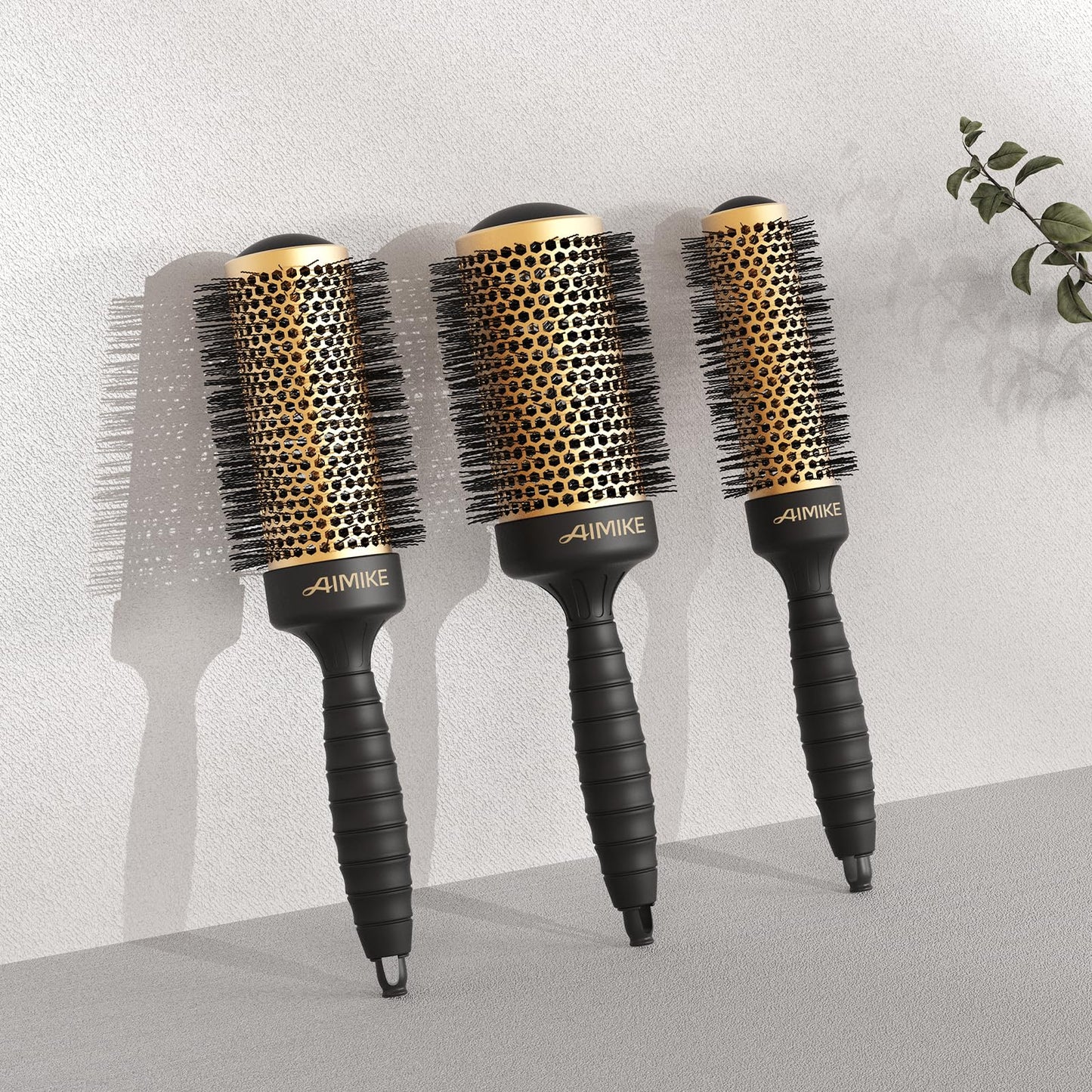 AIMIKE Round Brush for Blow Out, Medium Round Hair Brush with Nano Thermal Ceramic Tech, Quick Blow Drying & Styling, Volumizing Blowout Brushes for Women Medium Hair, 1.7 in Barrel (Not-electric)