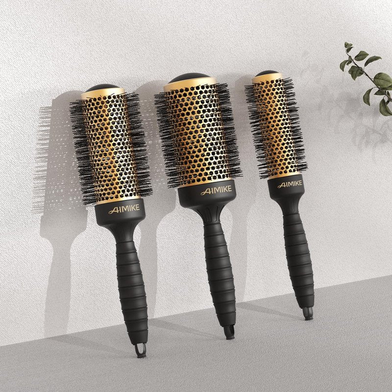 AIMIKE Round Brush for Blow Out, Medium Round Hair Brush with Nano Thermal Ceramic Tech, Quick Blow Drying & Styling, Volumizing Blowout Brushes for Women Medium Hair, 1.7 in Barrel (Not-electric)