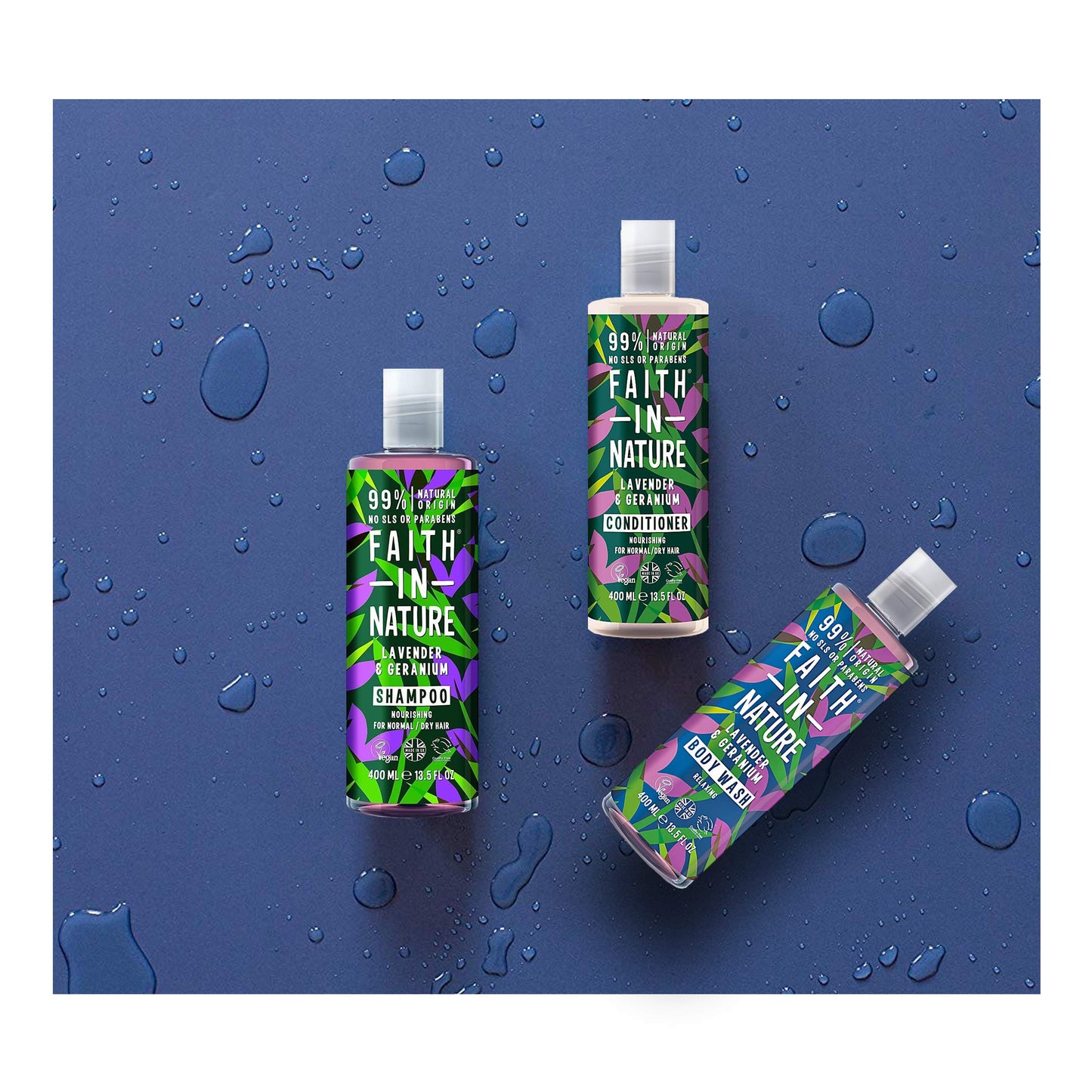 FAITH IN NATURE | Lavender & Geranium Shampoo | 1 X 400Ml (Packaging May Vary)