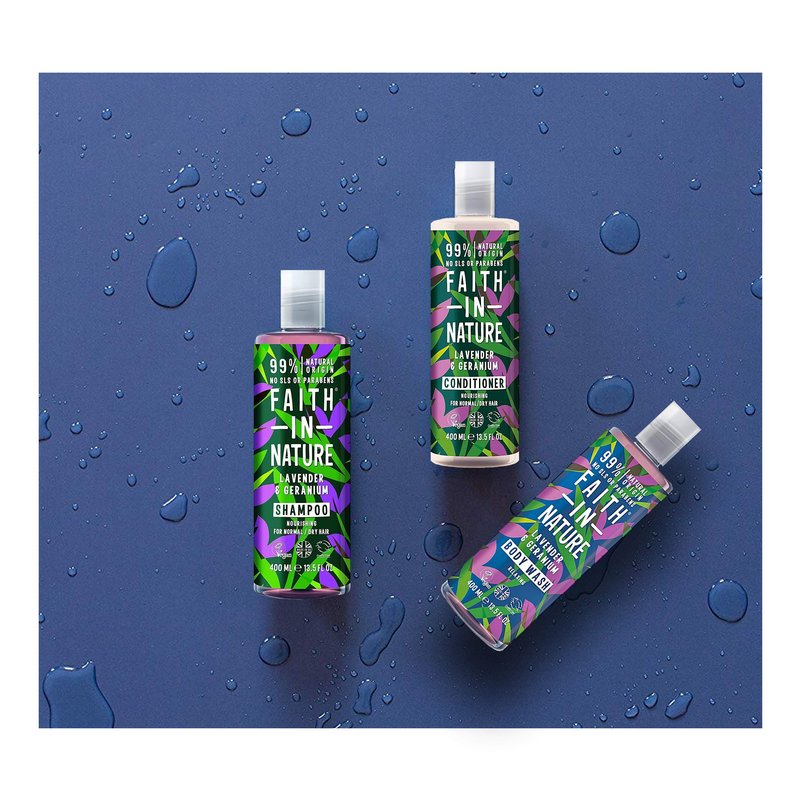 FAITH IN NATURE | Lavender & Geranium Shampoo | 1 X 400Ml (Packaging May Vary)