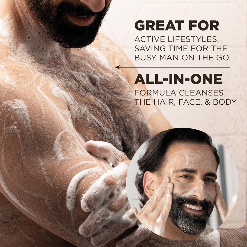 CHI pour Homme 3-in-1 Cleansing Hair, Face & Body Wash for Men, 11.5 oz