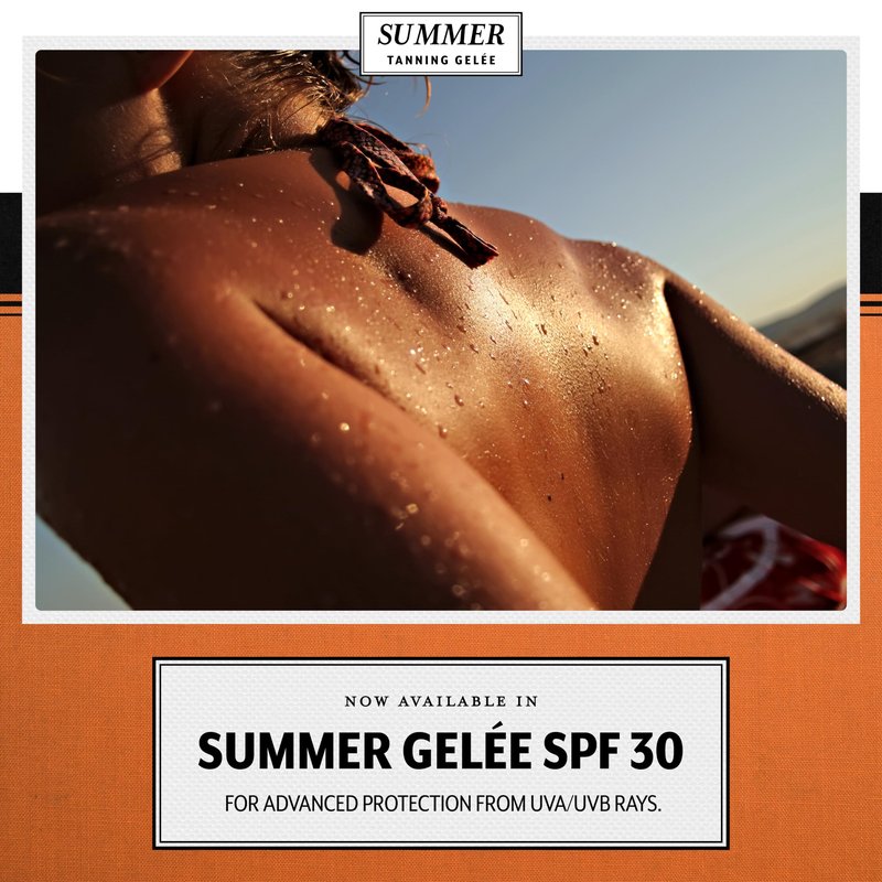 Summer Gelée Tanning Gel – SPF 30 Luxury Sun Tan Accelerator – Hydrating & Anti-Aging Formula with UVA/UVB Protection – Lightweight, Silky Gel for a Radiant, Sun-Kissed Glow – 3.12 FL OZ – USA Made