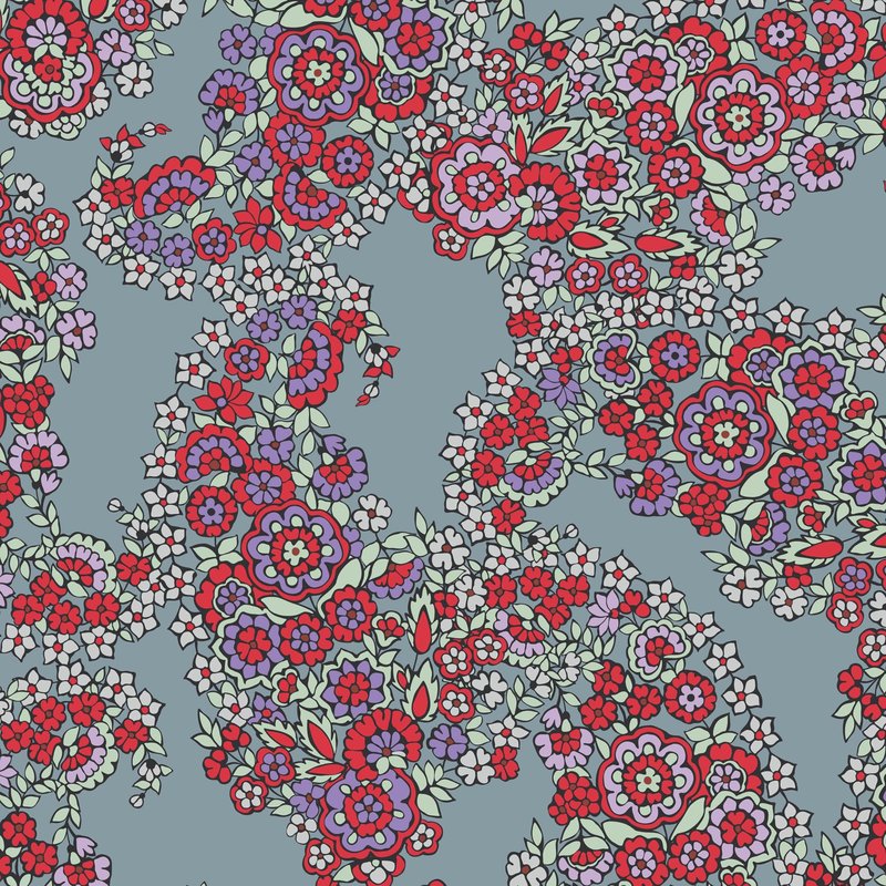 Featherweight Medium Cosmetic Makeup Bag, Paisley Bouquet, One Size