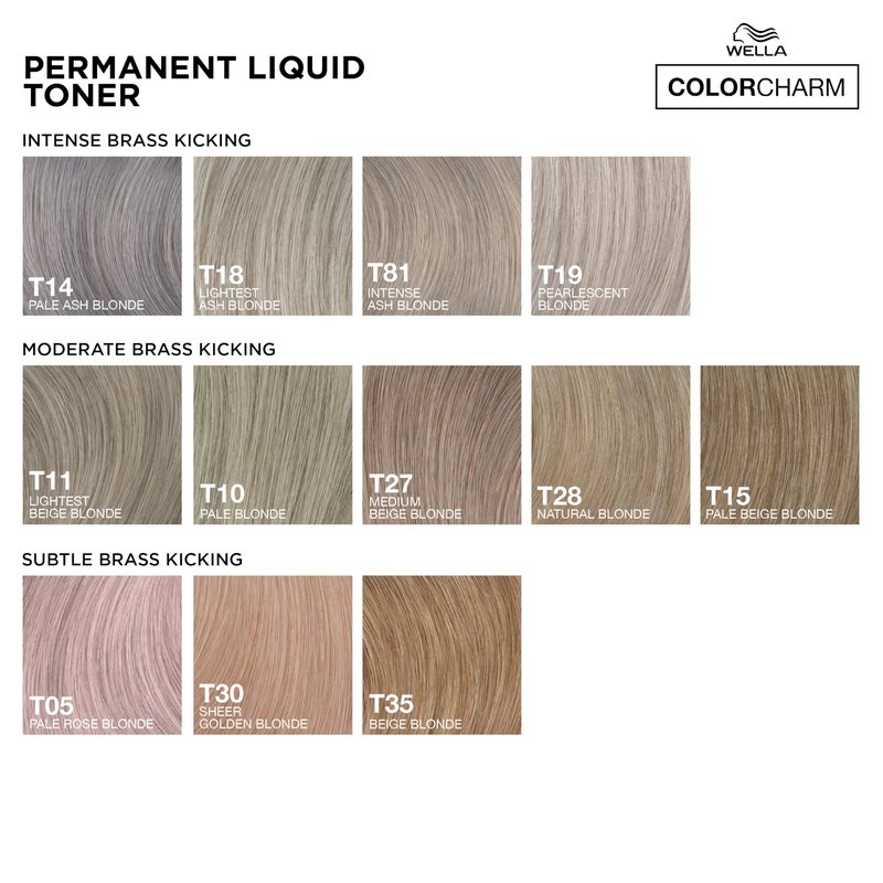 COLORCHARM Permanent Liquid Toners| Neutralize Brass| Free of Parabens| Vegan| T30 Sheer Golden Blonde| 1.4 Fl Oz