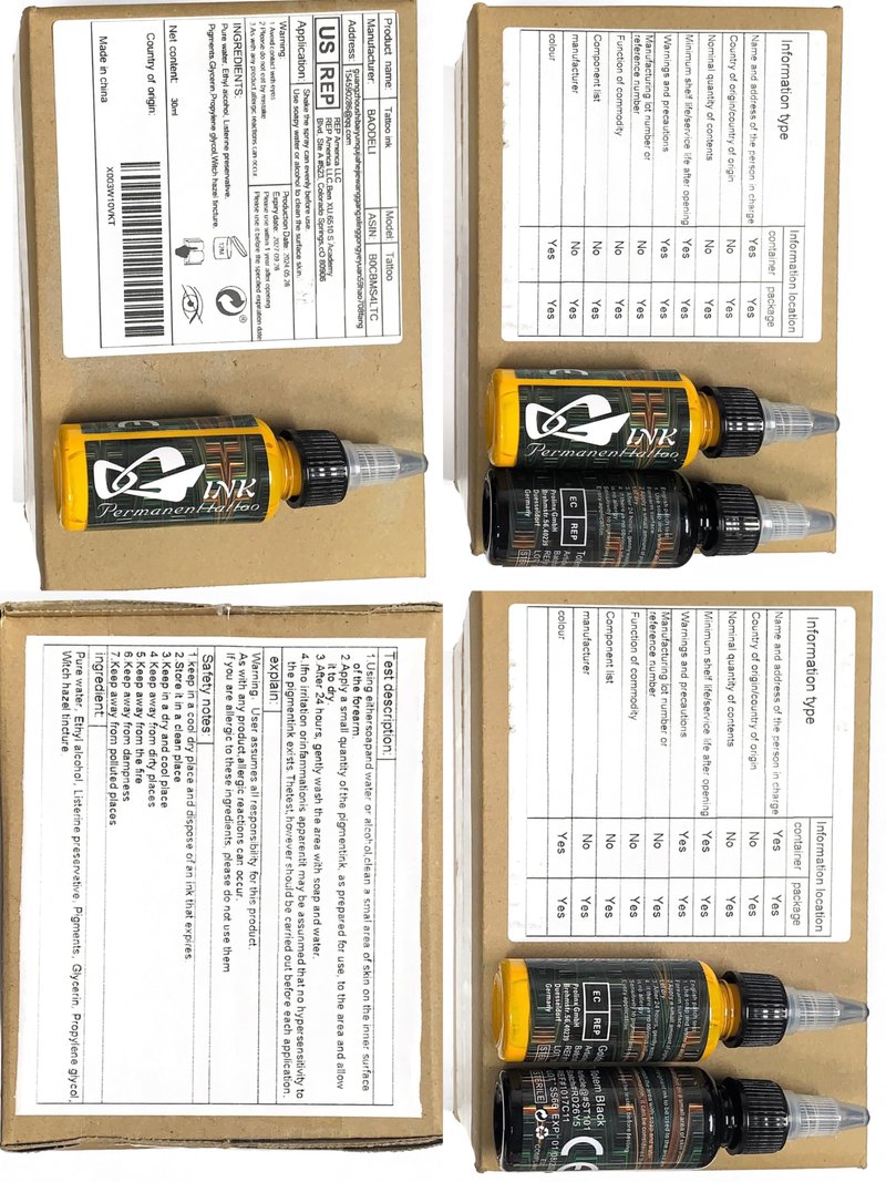 BAODELI Tattoo Ink Set Professional - 14 Colors 1oz (30ml) Vegan-Friendly Pigment Ink Supplies,Tattoo Inks Vegan TI4002-30-14