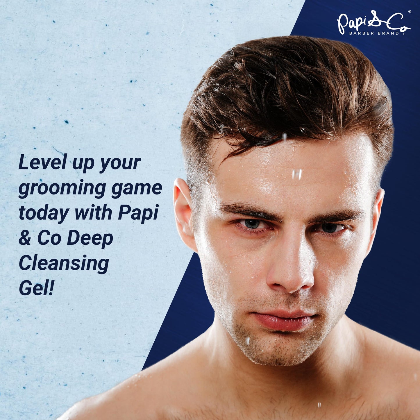PAPI & CO. - Men's Beard & Face Wash - Deep Cleansing Gel Facial Cleanser - Hydrating Purifying Exfoliating Beard Wash - Moisturizing Conditioner for Itching Relief - Sulfate & Paraben- Free - 4.2 oz
