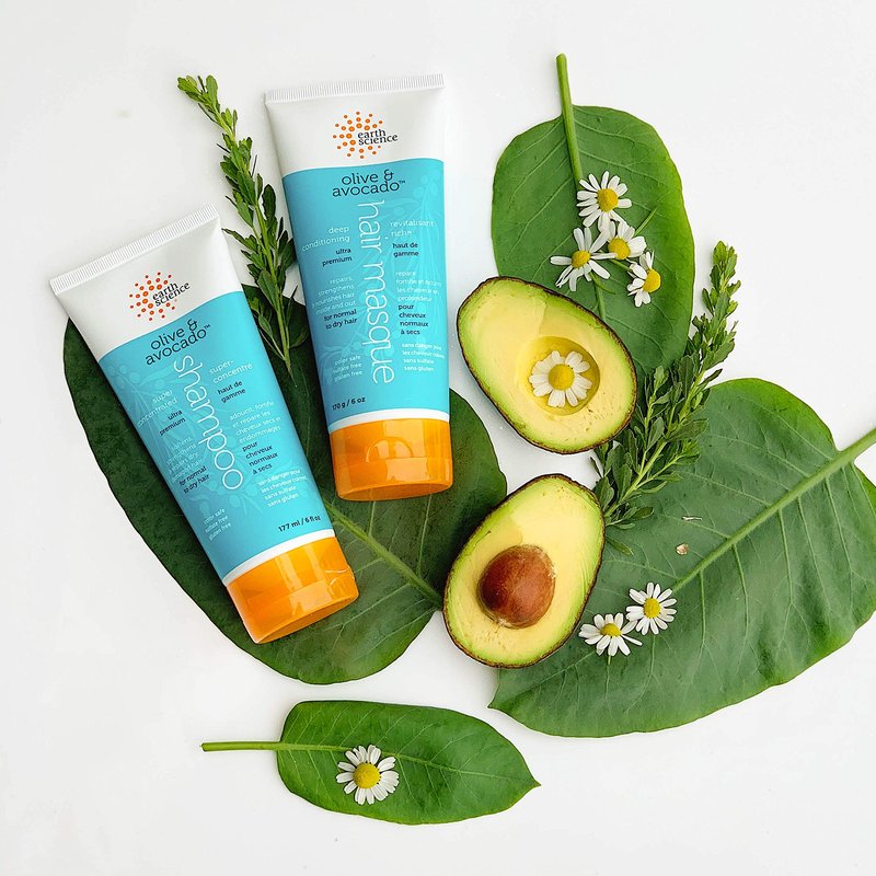 EARTH SCIENCE - Olive & Avocado Deep Conditioning Hair Masque: For Normal to Dry Hair (2 pk, 6 oz.)