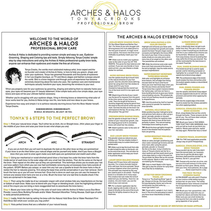 Arches & Halos Two Pack Tri-Fold Brow Razor - Remove Unwanted Hair and Precisely Shape Brows - Soften Skin Without Irritation - Ophthalmologist and Dermatologist Tested - 2 pc (Pack of 3)