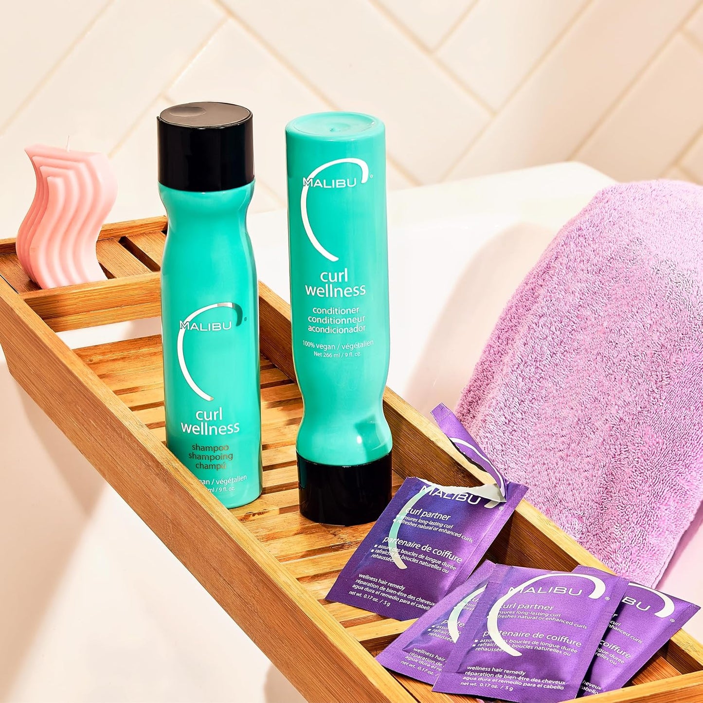 Malibu C Curl Wellness - Curl-Enhancing Shampoo & Conditioner Set | Hydrating Frizz Control for Moisture & Shine