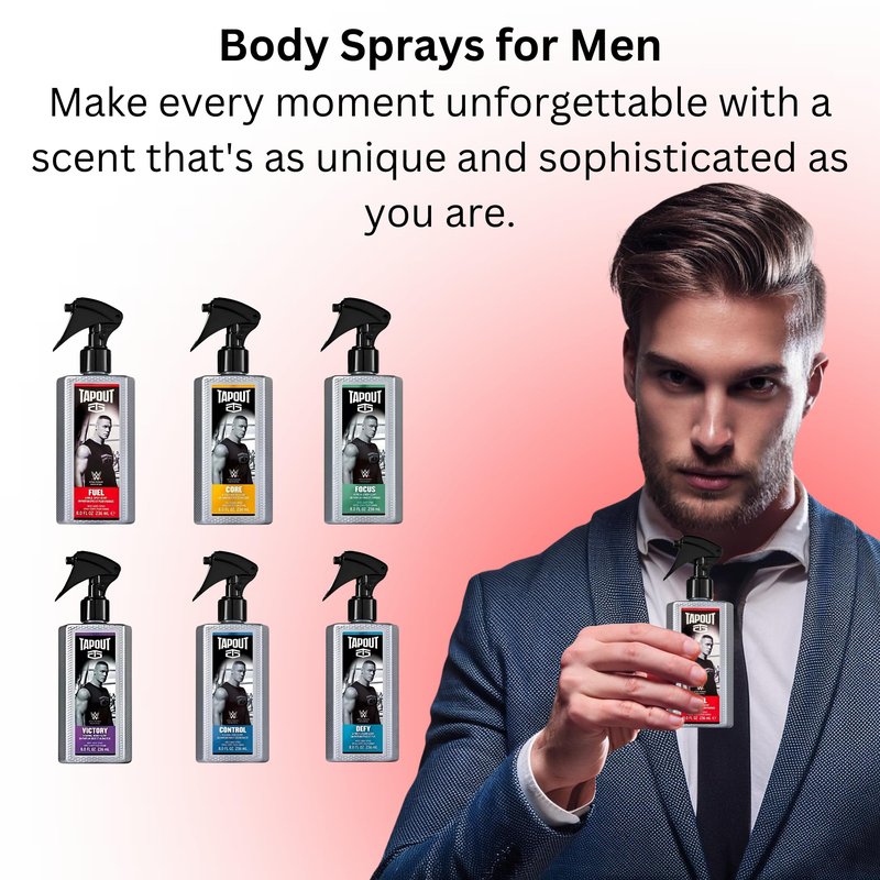 Tapout Body Spray for Men – Fragrance Variety Set, 6-Pack Gift Collection, 8 Ounces Each
