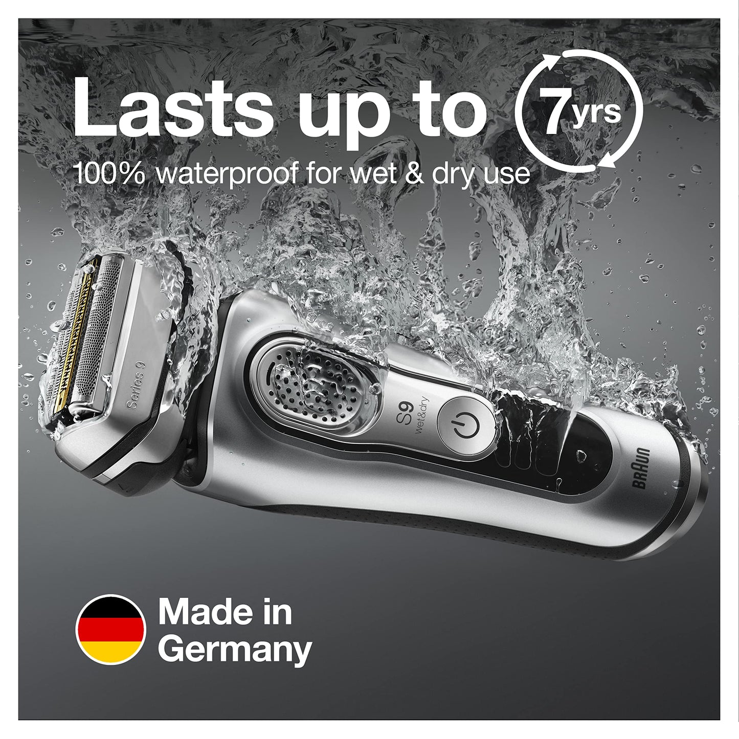 Braun Electric Shaver Head Replacement Part 92B Black, Compatible with Series 9 Electric Razors for Men