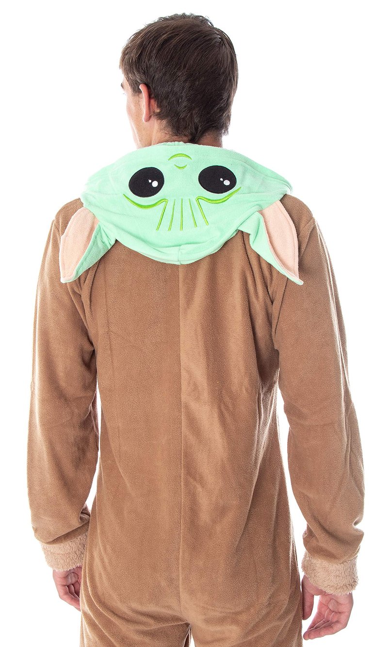 Star Wars Adult Unisex Baby Yoda The Child Costume One-Piece Union Suit Pajama Onesie For Men And Women (2X/3X)