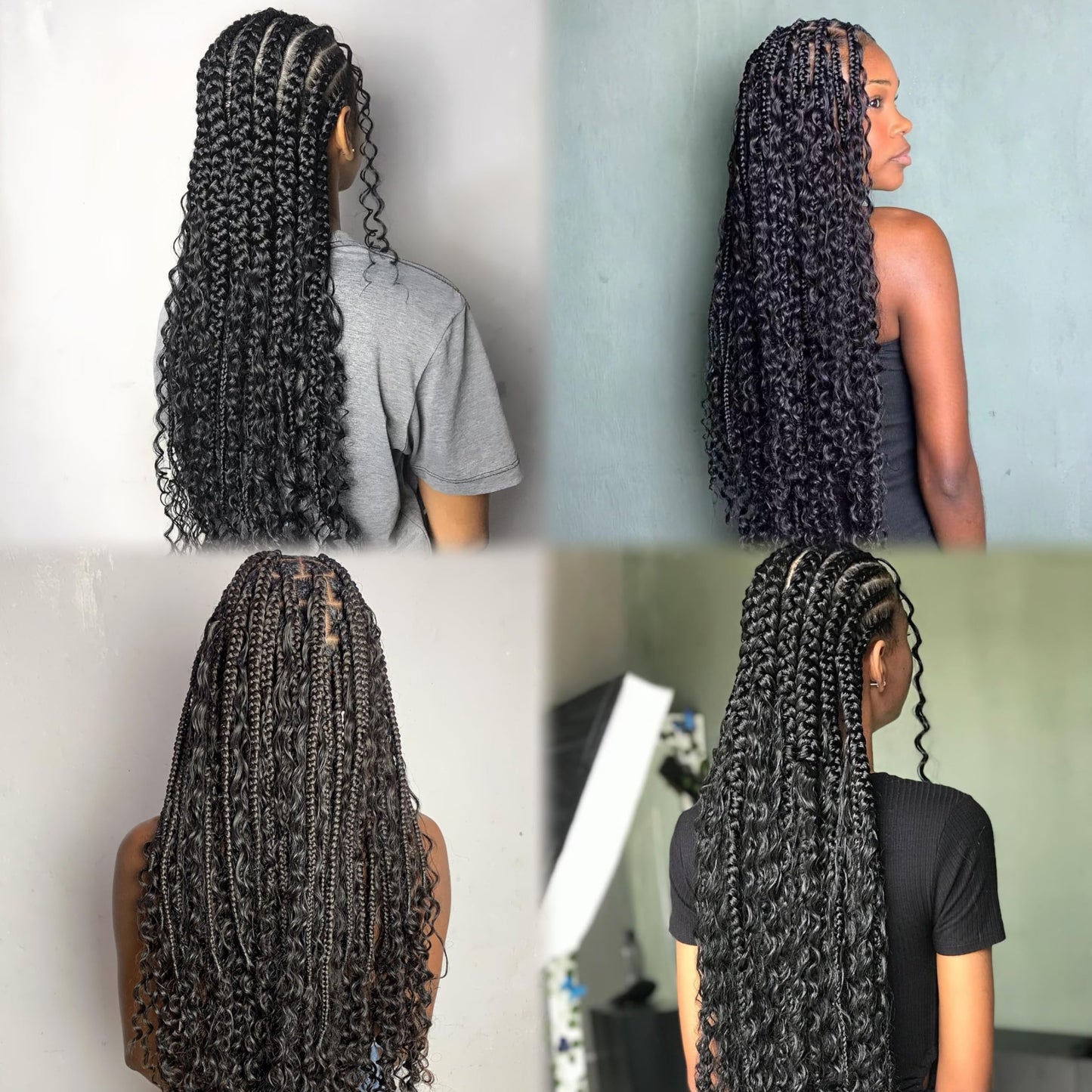 Human Braiding Hair for Boho Braids 2 Bundles 100g 18Inch Water Wave Human Hair Braiding Hair 12A Brazilian Virgin No Weft Hair Extensions for Bohemian Knotless Braids Bulk Human Hair for Braiding