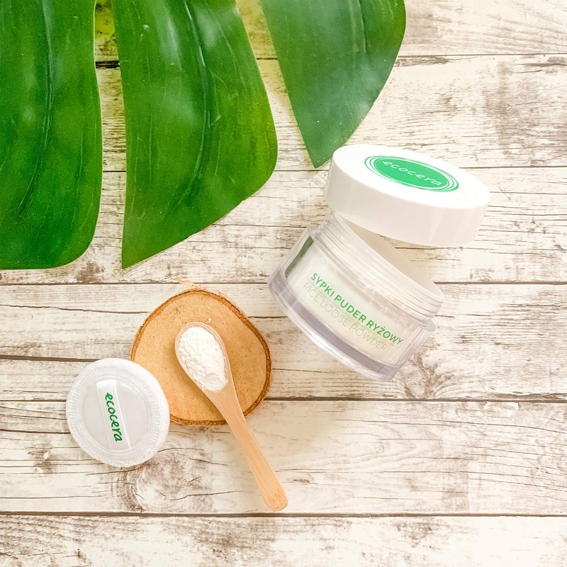 ECOCERA Rice Loose Powder Perfect For Oily And Combination Skin Hypoallergenic Delicate Transparent Light - Race Fixer - 15g