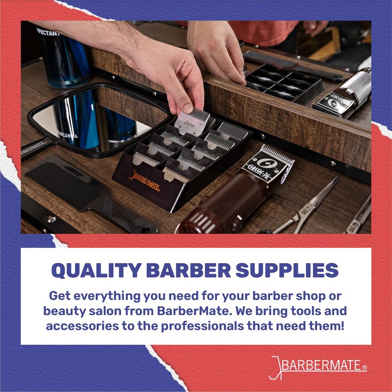 BarberMate Blade Rack Storage Tray - Holds 10 Clipper, Black (Pack of 2)