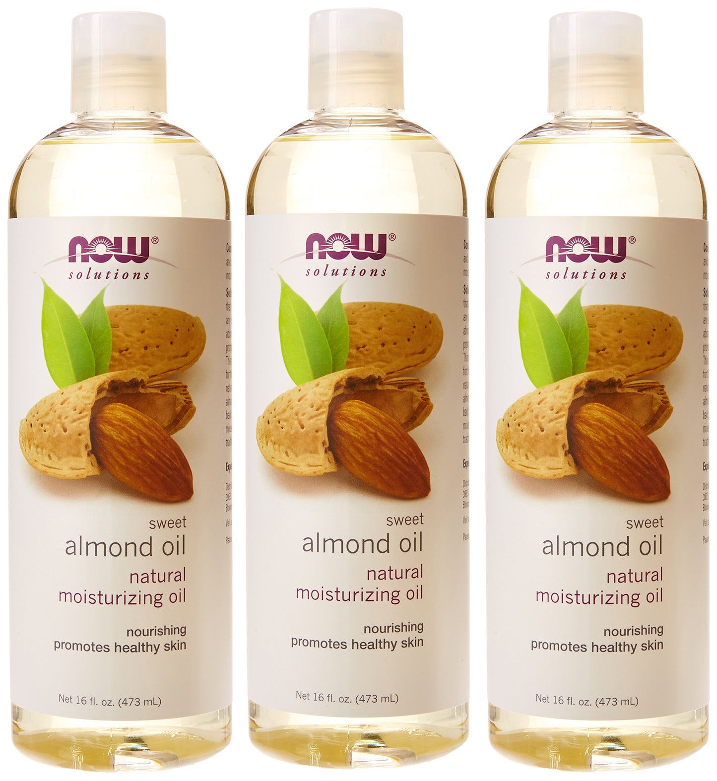 Now Foods Almond Oil, 16 Fl Oz (Pack of 3)