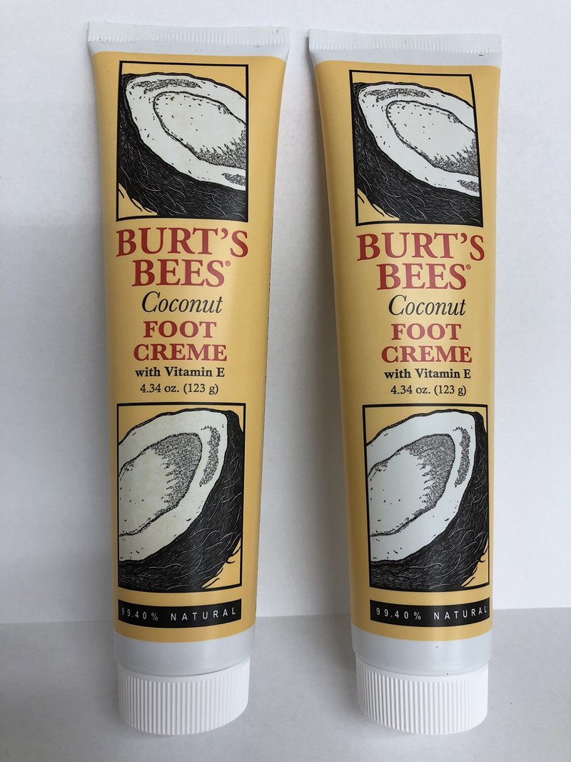 Burt's Bees Coconut Foot Creme with Vitamin E, 4.34-Ounce Tubes (Pack of 2)
