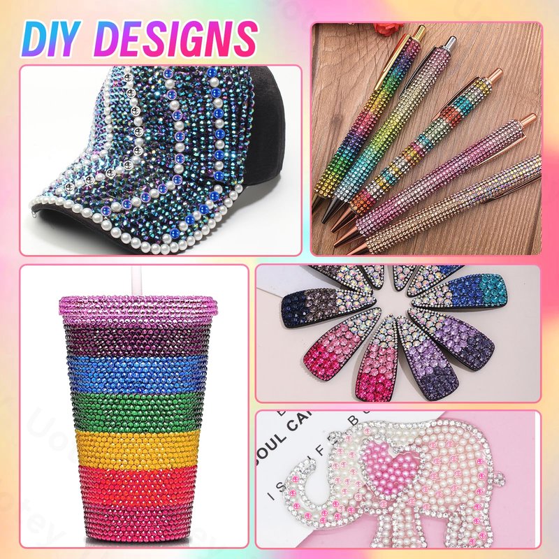13000 Pcs 28 Color Flatback Pearls and Rhinestones for Crafting, 4mm Resin Jelly Rhinestones, Half Pearl Bedazzling Gems Diamond for Nails Eyes Face Makeup Tumblers DIY Crafts Shoes