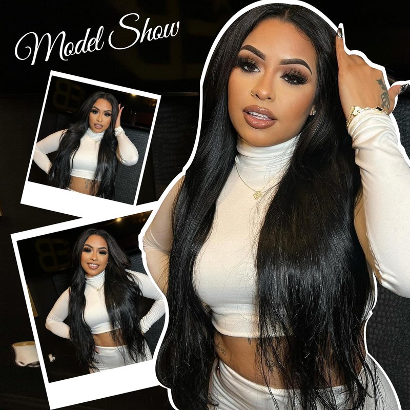 MEYOFUN Dark Brown Clip in Hair Extensions, 14 Inch 75g, 2 Dark Brown Hair Extensions Real Human Hair, Invisible Seamless Remy Human Hair Clip Extensions for Women 8pcs Per Set with Double Weft