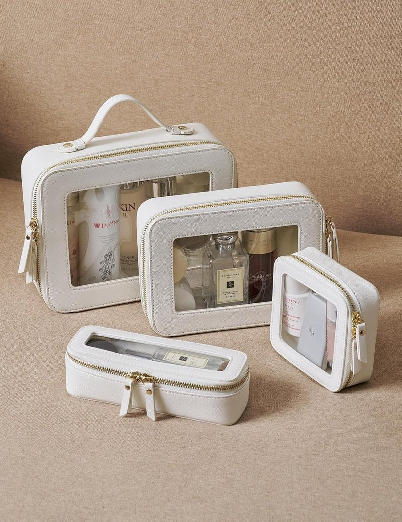 Clear Makeup Bag - Transparent Travel Cosmetic Case with Zipper | Portable Toiletry Organizer for Essentials