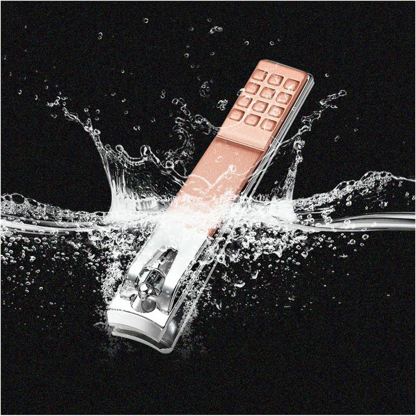 8-in-1 Stainless Steel Pedicure & Manicure Tools Kit - Erkangsm Travel Set with Toenail Nipper, Clipper & Case - Pink