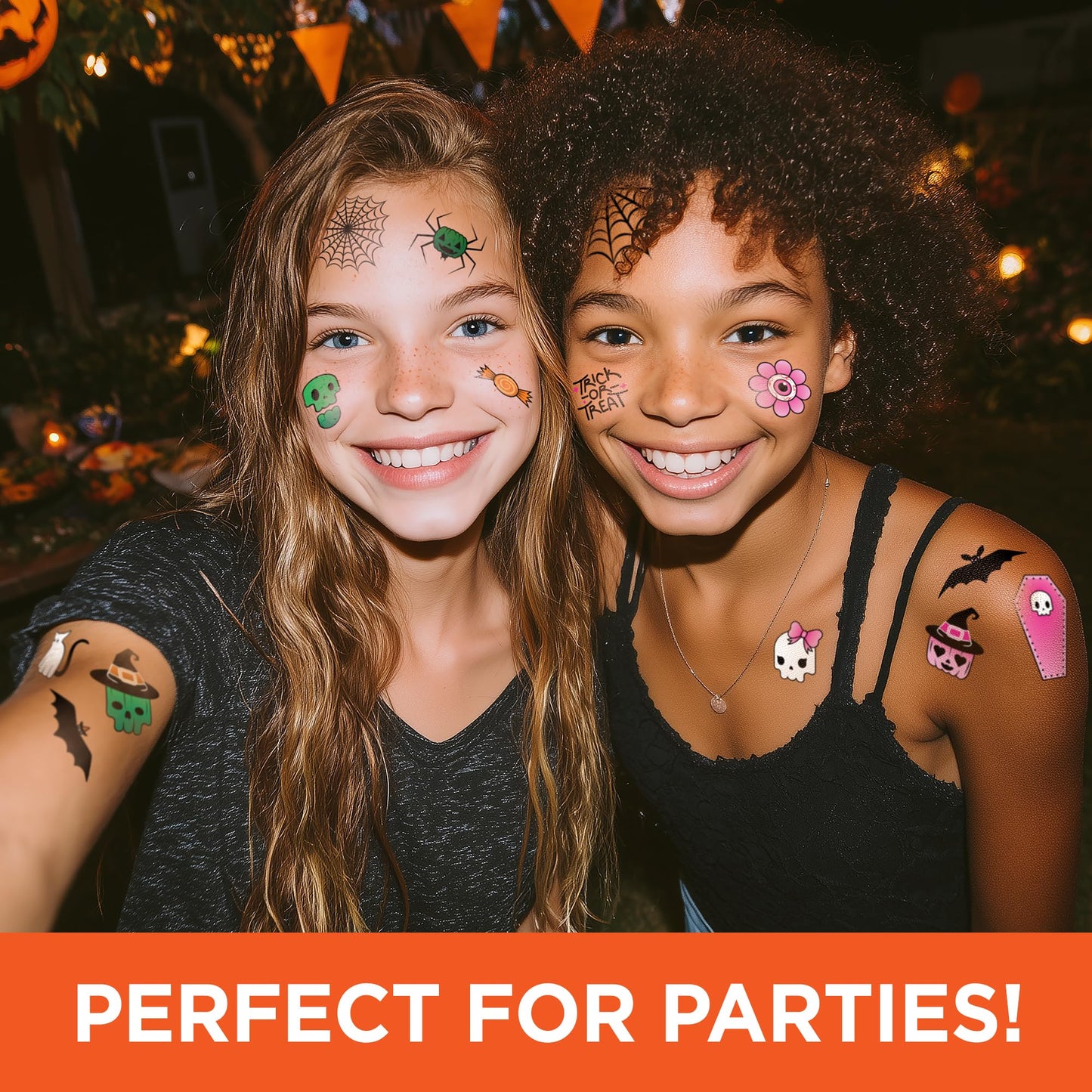 Paw Patrol Costume Face Tattoos – Temporary Tattoo Set for Kids Featuring Chase, Marshall, Skye & More, Easy Halloween Costume Accessory, Safe & Non-Toxic