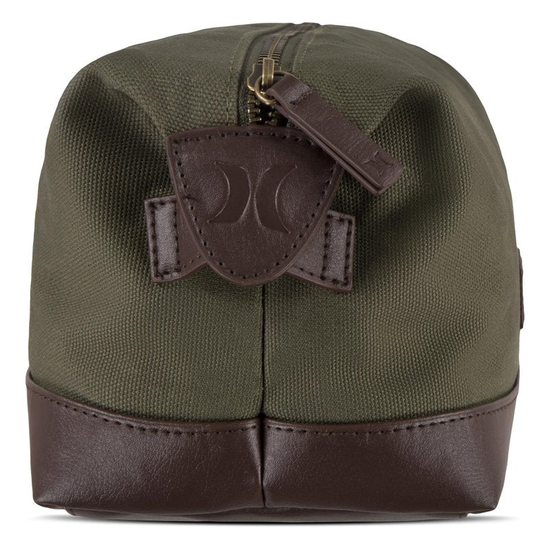 Hurley Men's Small Items Travel Dopp Kit, Olive/Side Snap, O/S