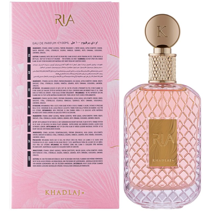 Khadlaj Ria – Fruity, Sweet, Fresh, Musky – Eau de Parfum Spray Long-Lasting Fragrance for Women, 3.4 Ounce / 100 ml