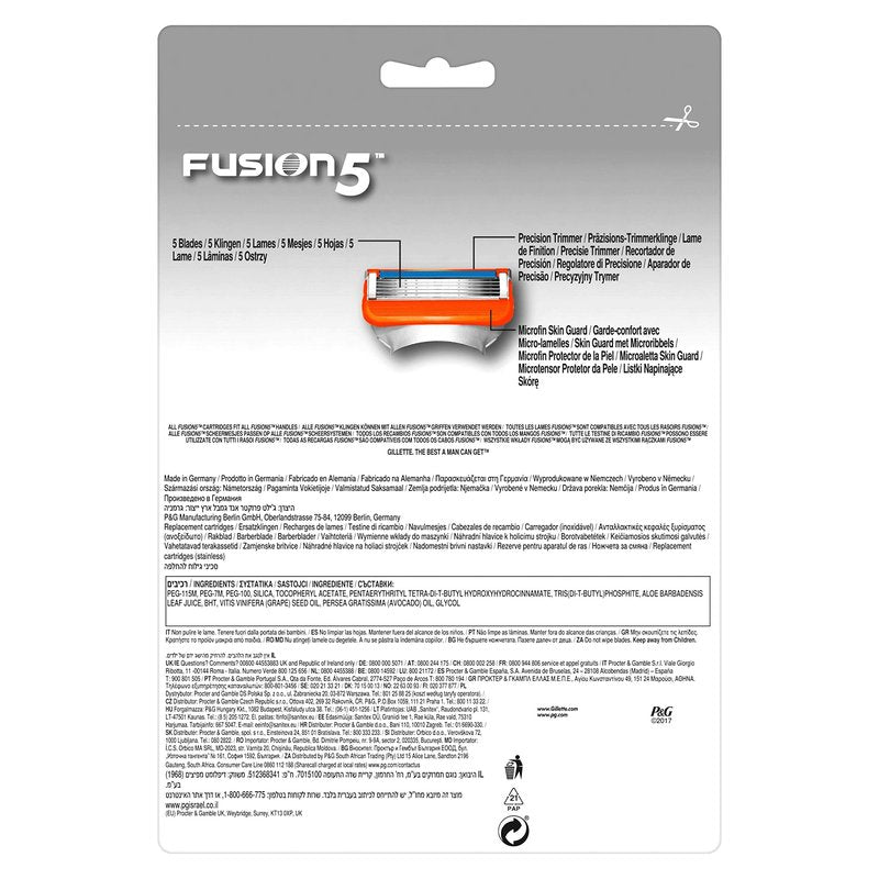 Gilette Fusion5 Razor 12 Blades for Men