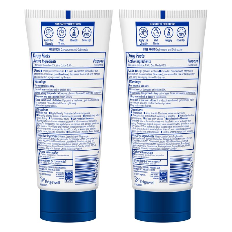 Banana Boat 100% Mineral Baby Sunscreen Lotion SPF 50 Twin Pack | SPF 50 Sunscreen for Babies, Baby Sunblock Lotion, Oxybenzone Free, 6oz each