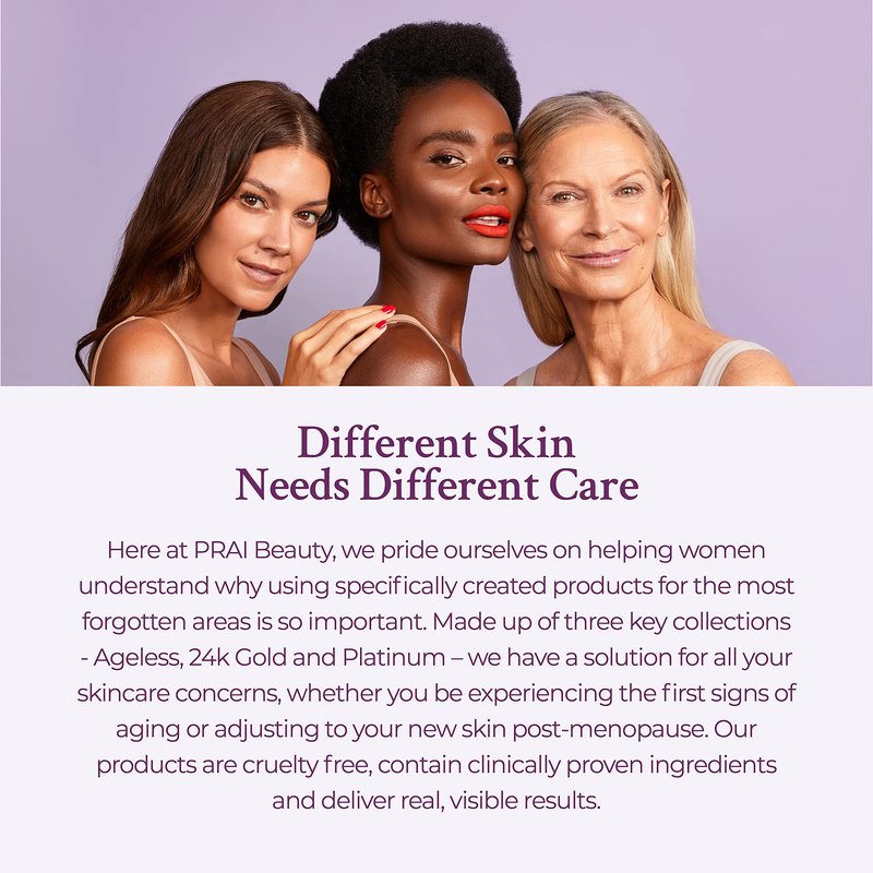 PRAI Beauty Ageless Crepe-Correct Body Creme - Anti-Aging and Anti-Wrinkle Body Cream for Crepe Skin - Body Skin Care Products for Ageless-Looking Skin - 4 Oz