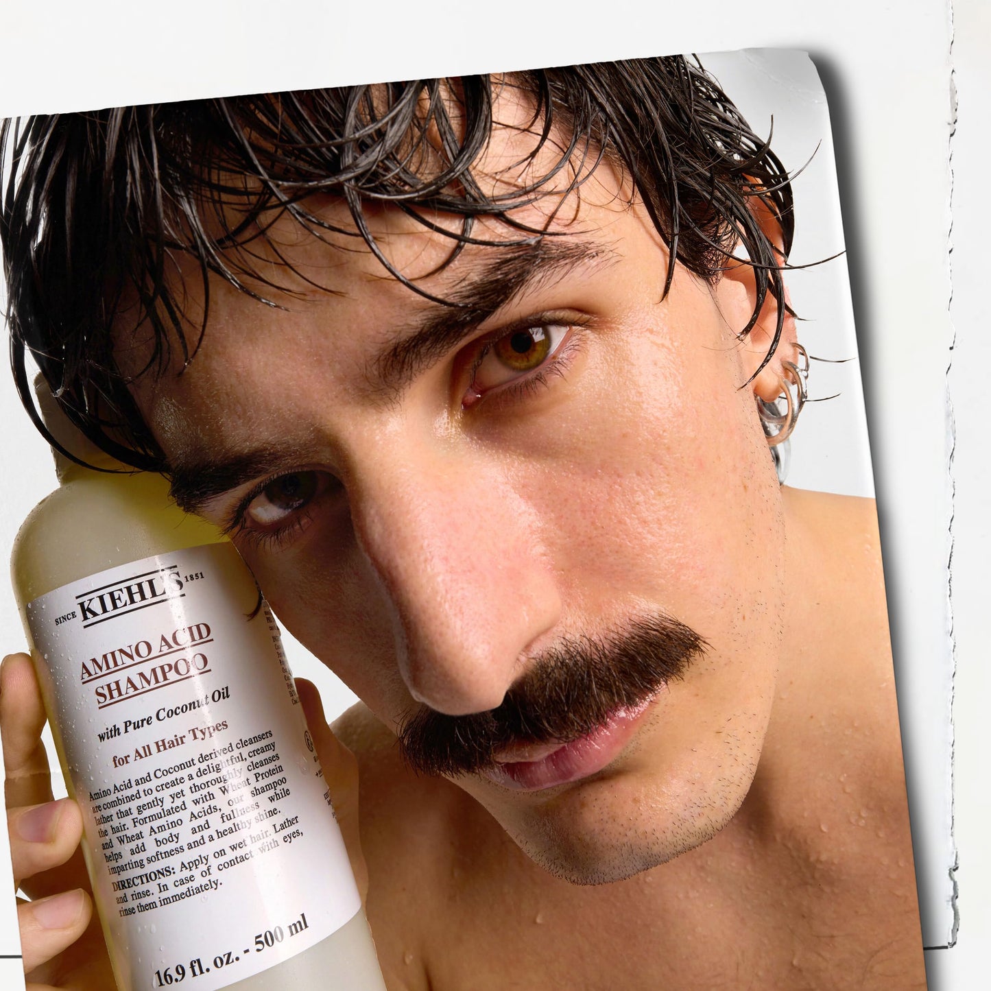 Kiehl's Amino Acid Shampoo, with Amino Acids and Coconut Oil to Clarify and Cleanse, Helps Strengthen Hair, Prevent Breakage, Suitable for All Hair Types, Paraben-Free - 16.9 fl oz