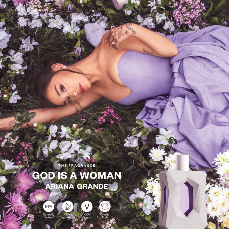 Ariana Grande God is a Woman Eau de Parfum – Fruity Musk Fragrance for Women – Women's Perfume with Notes of Orris, Pear, Vanilla & Cedarwood – 1 Fl Oz