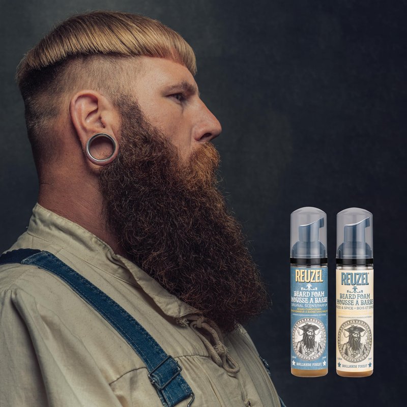Reuzel Beard Foam, Reduces Beardruff And Itchy Skin, 2.36 Oz