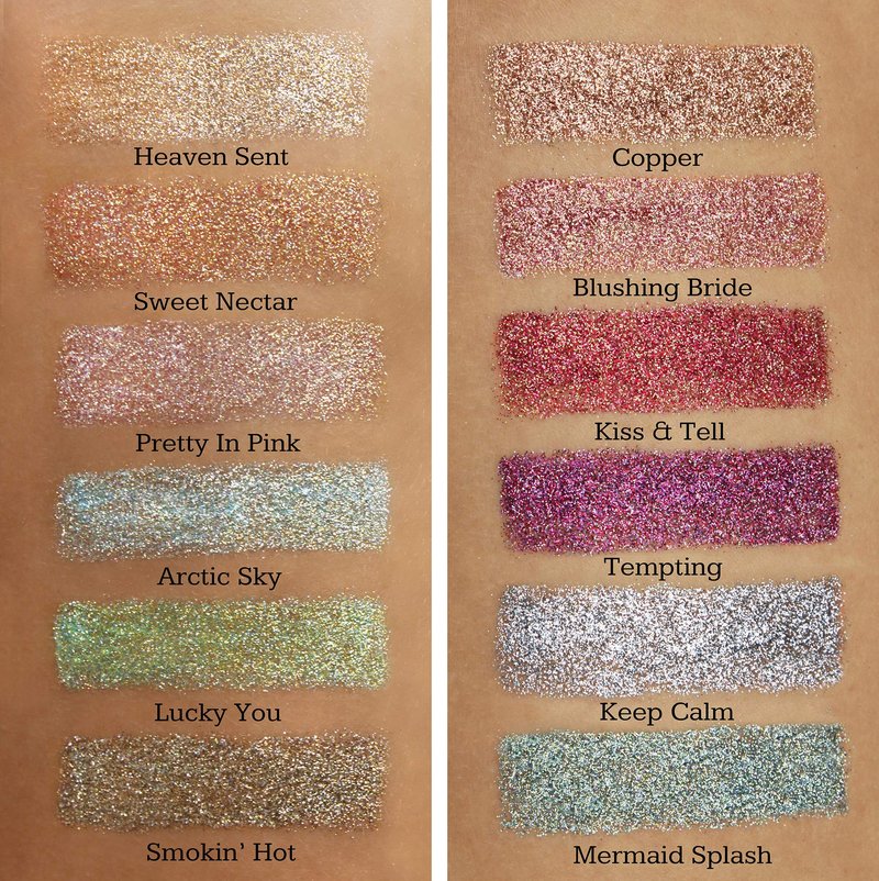 GLITTIES - Arctic Sky - Cosmetic Extra Fine (.006") Mixed Glitter Powder - Make Up, Body, Face, Hair, Lips, Nails - (10 Gram Jar)