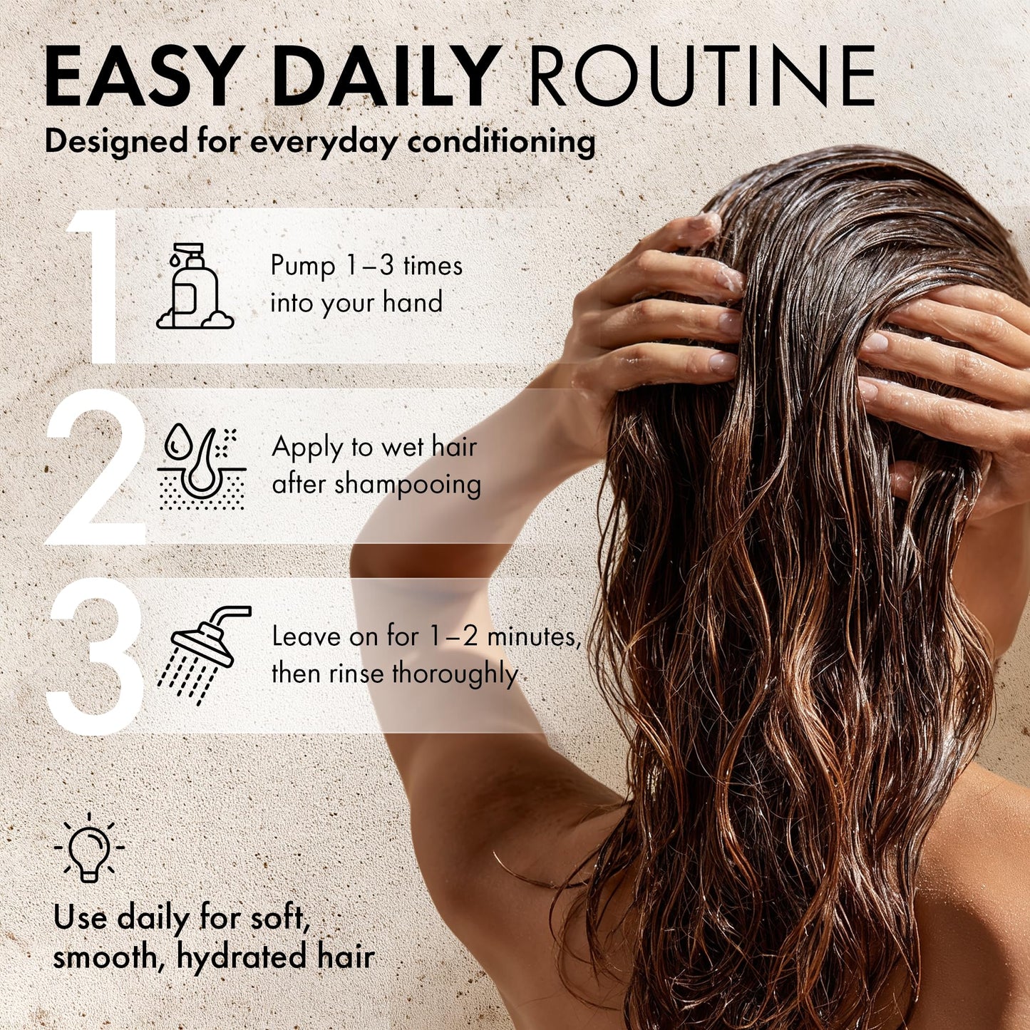 All Natural Daily Conditioner – Sulfate-Free Moisturizing Hair Conditioner with Amino Acids, Aloe Vera & Botanical Extracts – Lightweight Clean Beauty Formula for Smooth, Healthy Hair