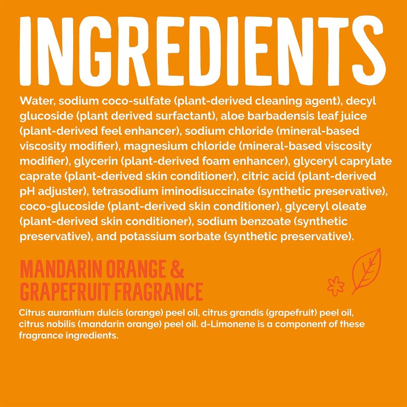 Seventh Generation Hand Soap, Mandarin Orange & Grapefruit , 12 Fl Oz (Pack of 8) - (Packaging May Vary)