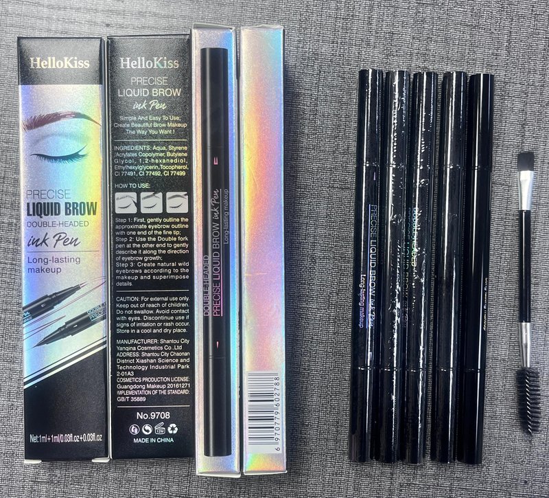2-Tip Double-Ended Eyebrow Pen,2-in-1,Precise Liquid Brow(3# Dark Brown)