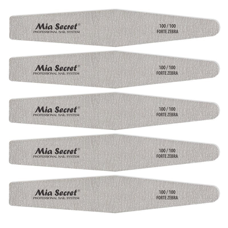 Mia Secret Forte Zebra Diamond Nail File (Pink Center, 5)