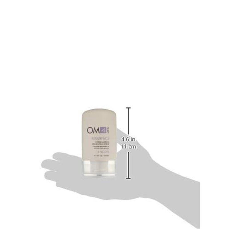 Organic Male OM4 Resurface: Citrus Bamboo Resurfacing Scrub - Mens Gentle Exfoliator Renews Hydrates Skin