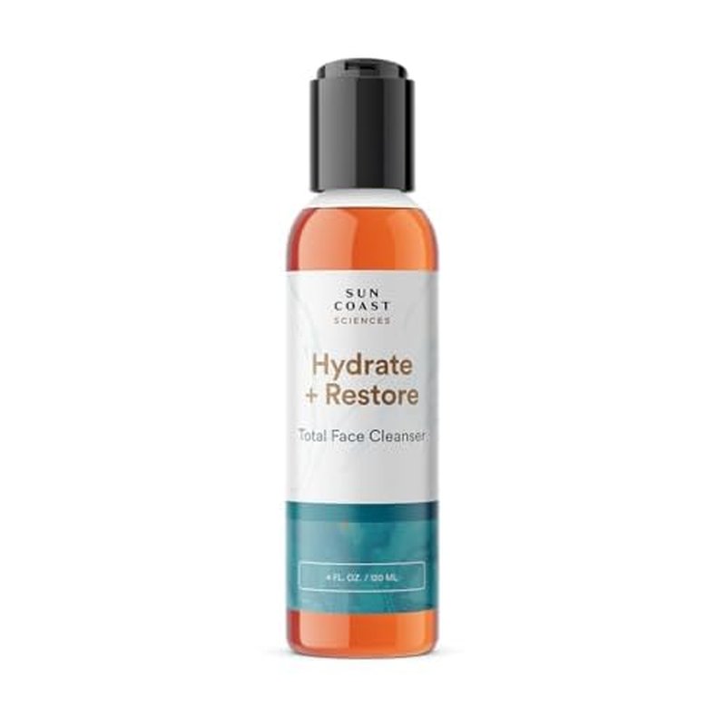 SUN COAST SCIENCES - Hydrate + Restore Total Face Cleanser, Vitamina B, Hydrating Facial Cleanser With Niacinamide for All Skin Types - 4 fl oz