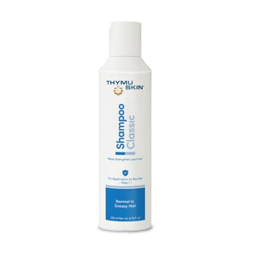 THYMUSKIN Classic - Hair Care Peptides Shampoo (Step #1) for Hair Growth Due to Hair Loss - for Normal to Oily & Greasy Hair and Scalp Condition