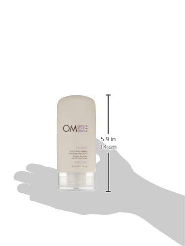 Organic Male OM4 Shave - Soothing Herbal Shaving Emulsion | All-in-One Preshave Oil & Cream for Men