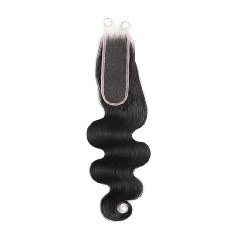 2x6 Skinlike HD Lace Closure Body Wave Closure 0.1mm Invisible Lace 100% Virgin Human Hair Lace Closure Pre Plucked Natural Hairline (20 Inch)